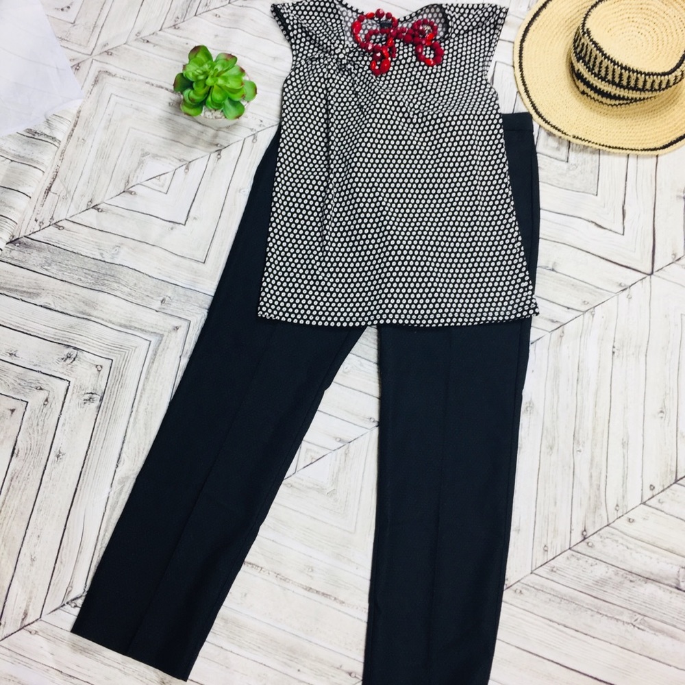 NWT Mario Serrani Black Ankle Pencil Pant Bottoms